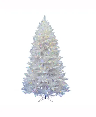 Vickerman 7.5 ft Sparkle White Spruce Artificial Christmas Tree With 750 Multi