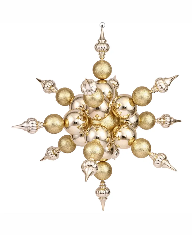 Vickerman 39" Gold Shiny Radical Snowflake Christmas Ornament