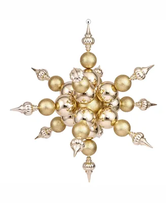 Vickerman 39" Gold Shiny Radical Snowflake Christmas Ornament