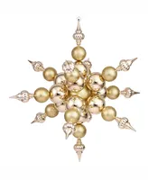 Vickerman 39" Gold Shiny Radical Snowflake Christmas Ornament