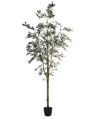 Vickerman 8' Artificial Potted Olive Tree