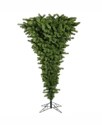 Vickerman 5.5 ft Green Upside Down Artificial Christmas Tree With 250 Multi-Colored Led Lights