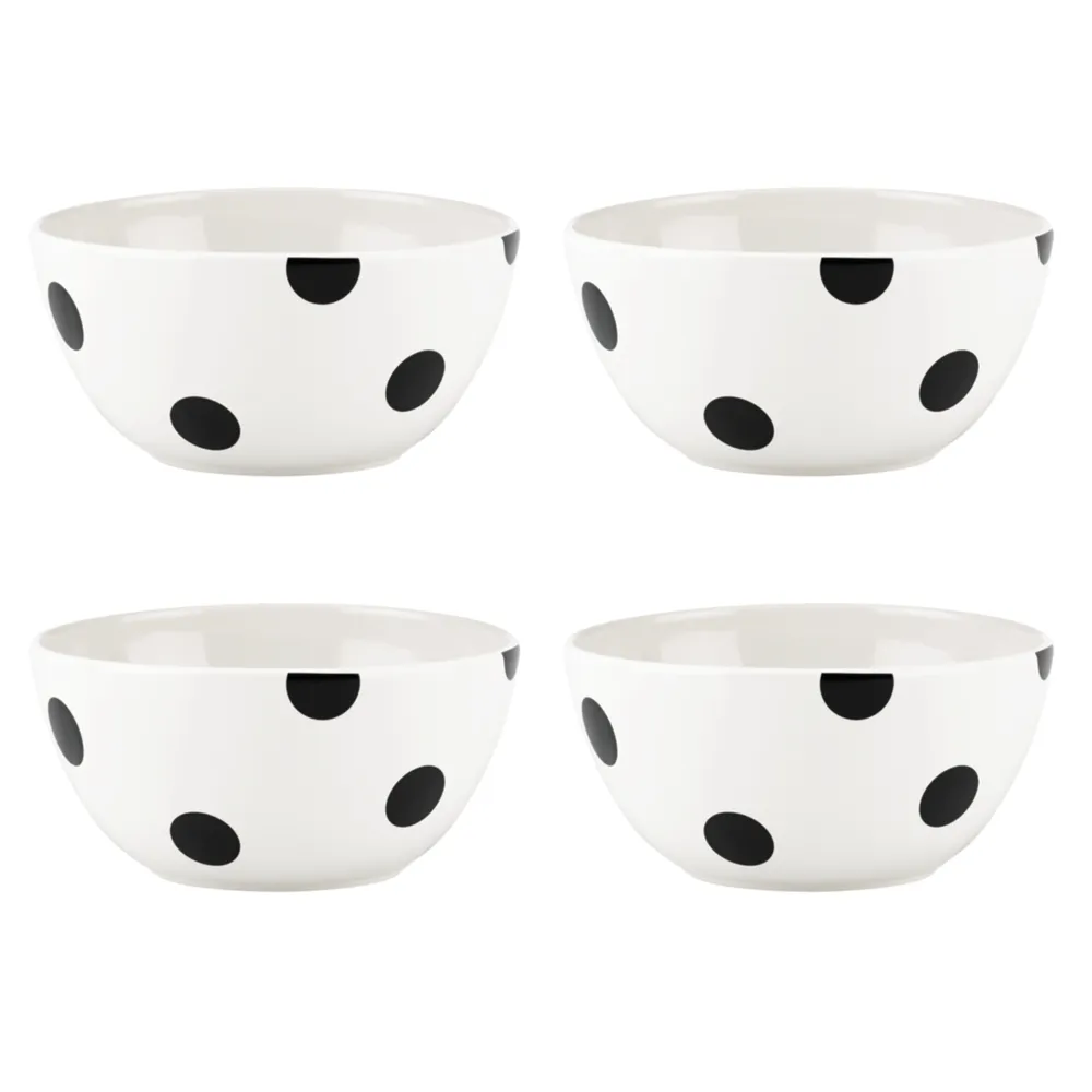 kate spade new york Deco Dot Set of 4 Appetizer Bowls