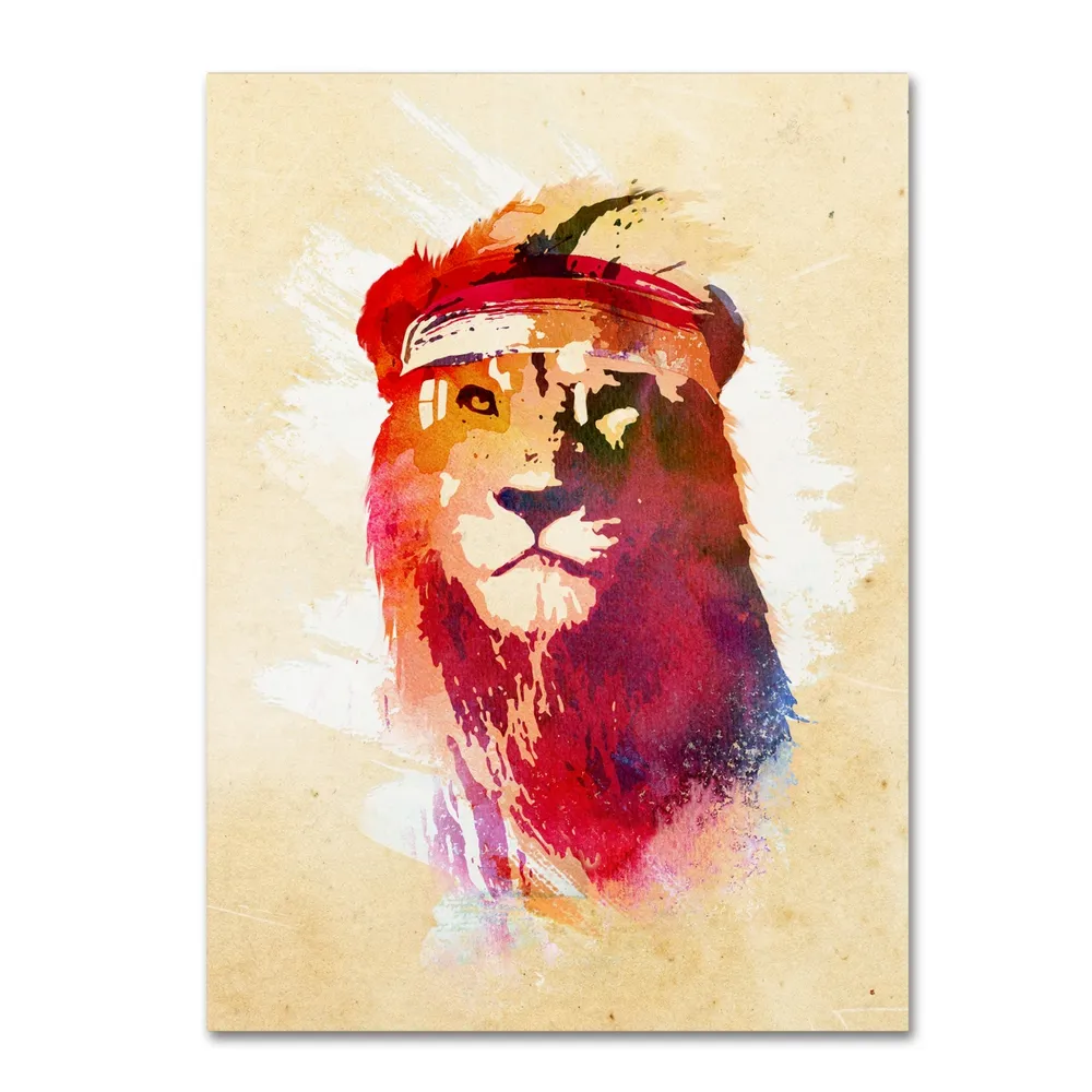 Robert Farkas 'Gym Lion' Canvas Art, 18" x 24"