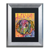 Dean Russo 'Dachshund Love' Matted Framed Art, 11" x 14"