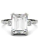 Moissanite Emerald Engagement Ring (3-3/4 ct. tw.) 14k White Gold