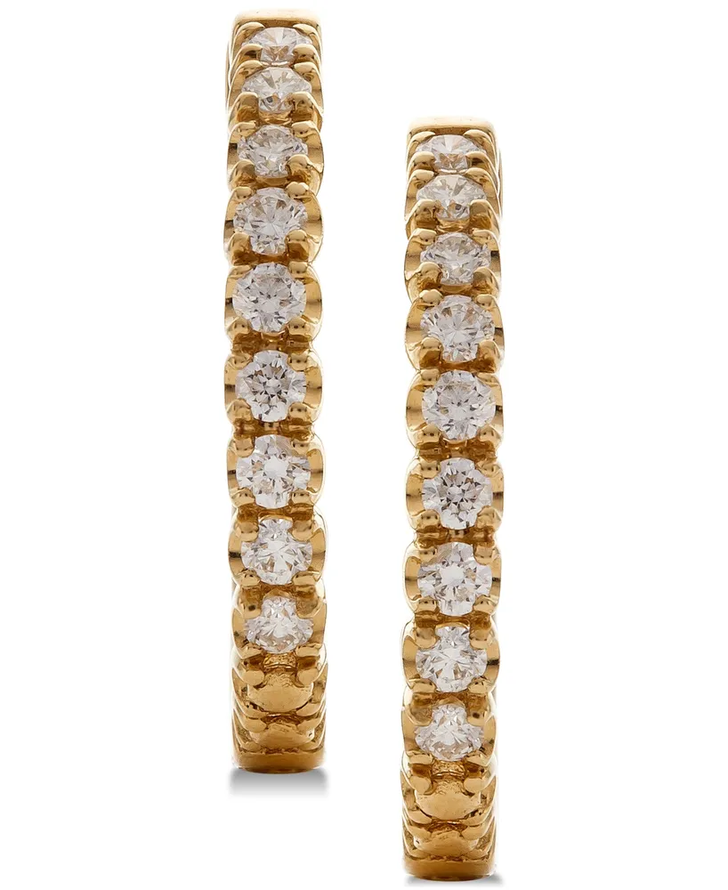 Diamond Hoop Earrings (5/8 ct. t.w.) in 14k Gold