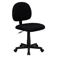 Mid-Back Black Fabric Swivel Task Chair