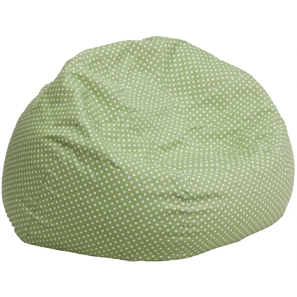 Oversized Green Dot Bean Bag Chair