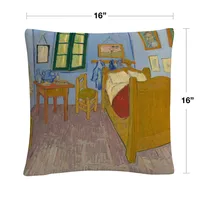 Vincent Van Gogh Bedroom At Arles Decorative Pillow, 16" x 16"