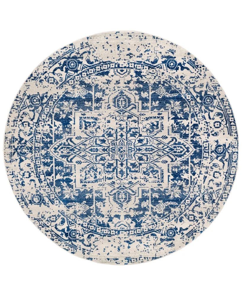 Livabliss Harput Hap-1021 Dark Blue 5'3" Round Area Rug