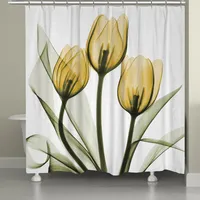 Golden Tulips Shower Curtain