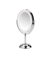 Conair Oval Led Lifetime Lighting Double-Sided Mirror