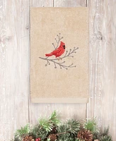 Linum Home Christmas Cardinal 100% Turkish Cotton Hand Towel