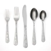 Cambridge Silversmiths Felicity Sand 45-Piece Stainless Steel Flatware Set, Service For 8