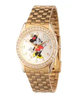 Disney Minnie Mouse Women's Gold Alloy Glitz Watch