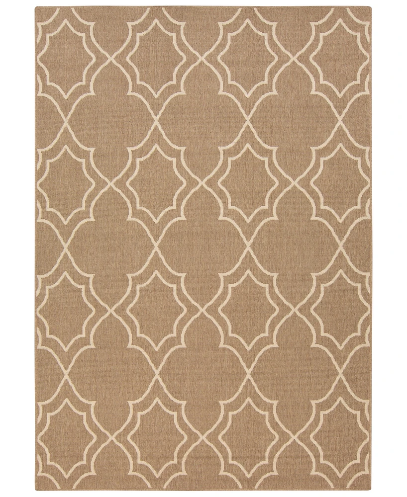 Livabliss Alfresco Alf-9587 Camel 2'3" x 4'6" Area Rug, Indoor/Outdoor