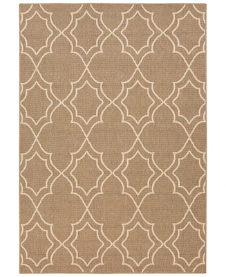 Livabliss Alfresco Alf-9587 Camel 2'3" x 4'6" Area Rug, Indoor/Outdoor