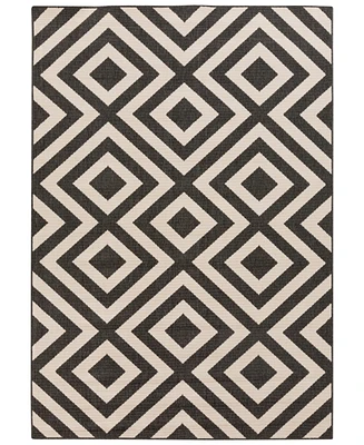 Livabliss Alfresco Alf-9639 Black 8'9" x 12'9" Area Rug, Indoor/Outdoor