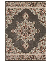 Livabliss Alfresco Alf-9671 Black 6' x 9' Area Rug, Indoor/Outdoor
