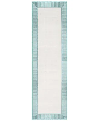 Livabliss Alfresco Alf-9680 Teal 2'3" x 11'9" Runner Area Rug, Indoor/Outdoor