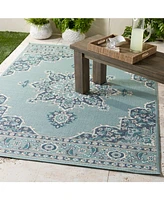 Closeout! Livabliss Alfresco Alf-9687 Charcoal 2'3" x 11'9" Runner Area Rug, Indoor/Outdoor