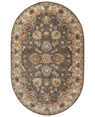 Livabliss Caesar Cae-1005 Charcoal 6' x 9' Oval Area Rug