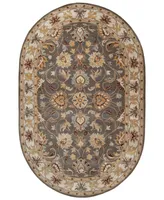 Livabliss Caesar Cae-1005 Charcoal 6' x 9' Oval Area Rug