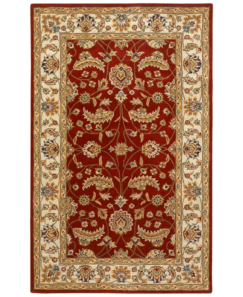 Livabliss Caesar Cae-1022 Dark Red 4' x 6' Area Rug