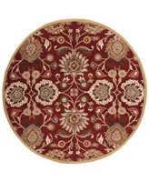 Livabliss Caesar Cae-1061 Burgundy 4' Round Area Rug