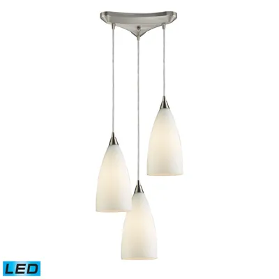 Vesta 3-Light Pendant in Satin Nickel