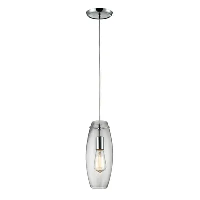 1 light pendant in polished chrome