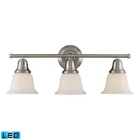 Berwick 3-Light Vanity in Brushed Nickel - Led, 800 Lumens (2400 Lumens Total) with Full Scale Dimming Range