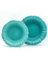 Euro Ceramica Chloe Turquoise Pasta Bowl