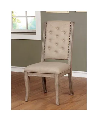 Aggate Rustic Upholstered Dining Chair (Set of 2)