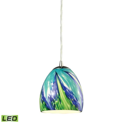 Colorwave Collection 1 light pendant in Satin Nickel - Led Offering Up To 800 Lumens (60 Watt Equivalent)