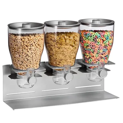 Zevro by Honey Can Do Commercial Plus Triple Canister Cereal Dispenser