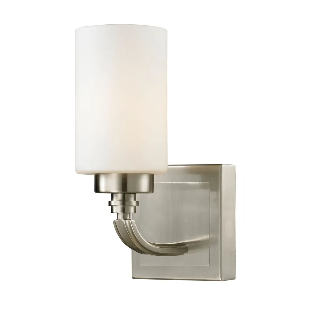 Dawson Collection 1 Light Bath in Brushed Nickel