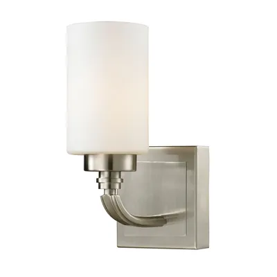 Dawson Collection 1 Light Bath in Brushed Nickel