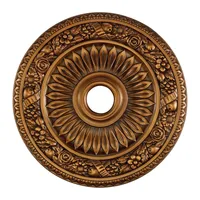 Floral Wreath Medallion 24" in Antique Bronze Finish