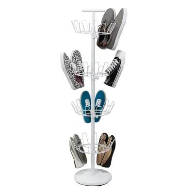 Honey Can Do 4 Tier Shoe Tree, White