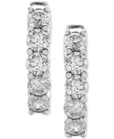 Diamond Hoop Earrings (2 ct. t.w.) in 14k White Gold