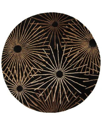 Surya Forum Fm-7090 Black 8' Round Area Rug