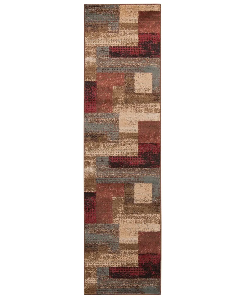 Livabliss Riley Rly-5004 Dark Red 2' x 7'5" Runner Area Rug