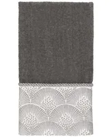 Avanti Deco Shells Bordered Cotton Fingertip Towel, 11" x 18"