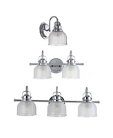 Jonathan Y Virginia 2-Light Metal, Glass Led Vanity Light