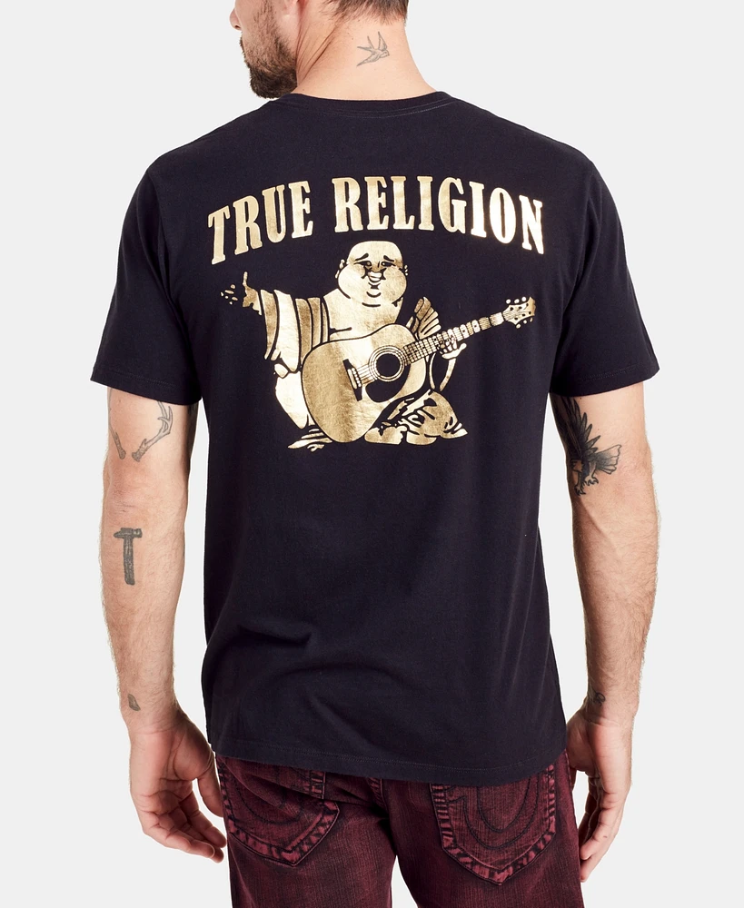 True Religion Men's Gold Buddha Graphic T-Shirt