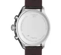 Tissot Men's Swiss Chronograph Chrono Xl Classic T-Sport Brown Leather Strap Watch 45mm