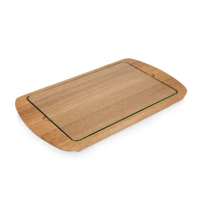 Toscana by Picnic Time Billboard Glass Top Serving Tray