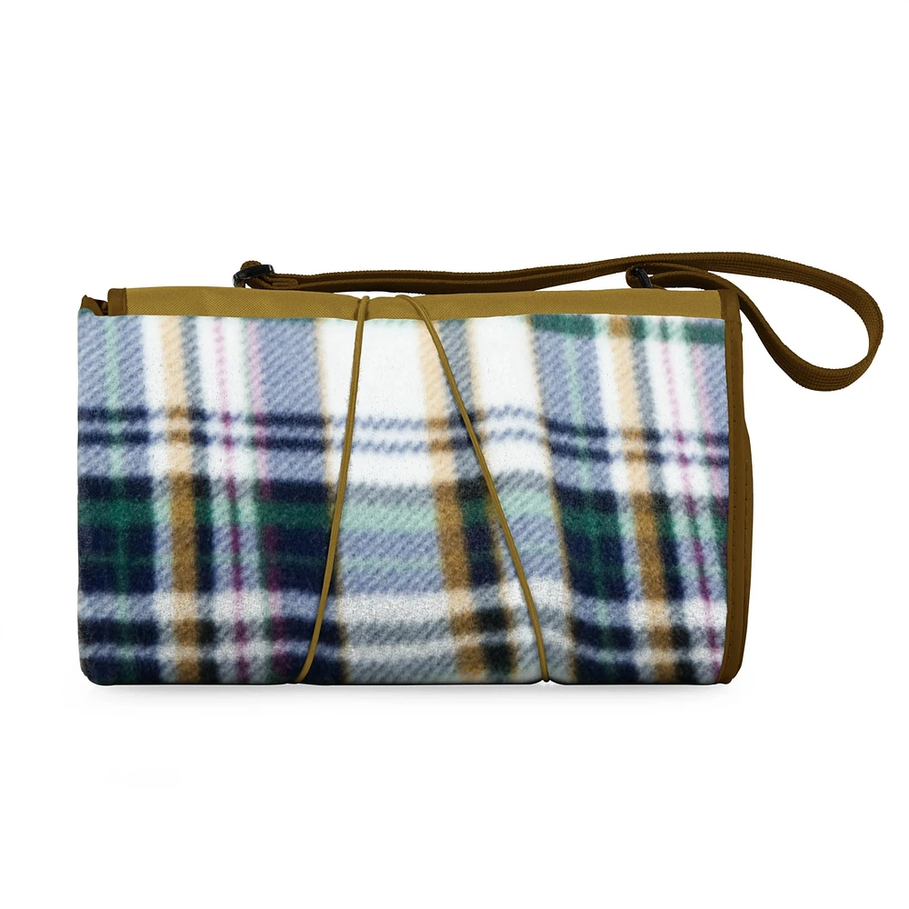 Oniva by Picnic Time English Plaid & Camel Blanket Tote Outdoor Picnic Blanket